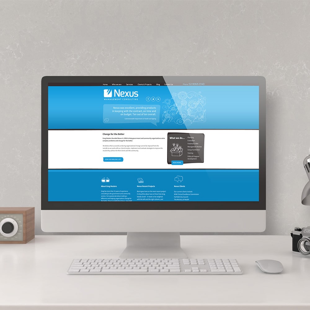 Nexus Website Soapbox Graphic Design Studio Sydney
